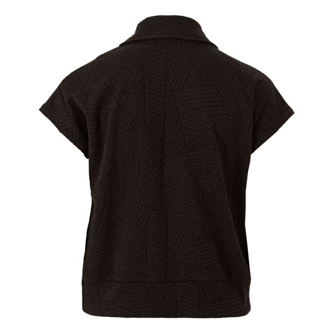 Enjoy Gilet jaquard Donker bruin